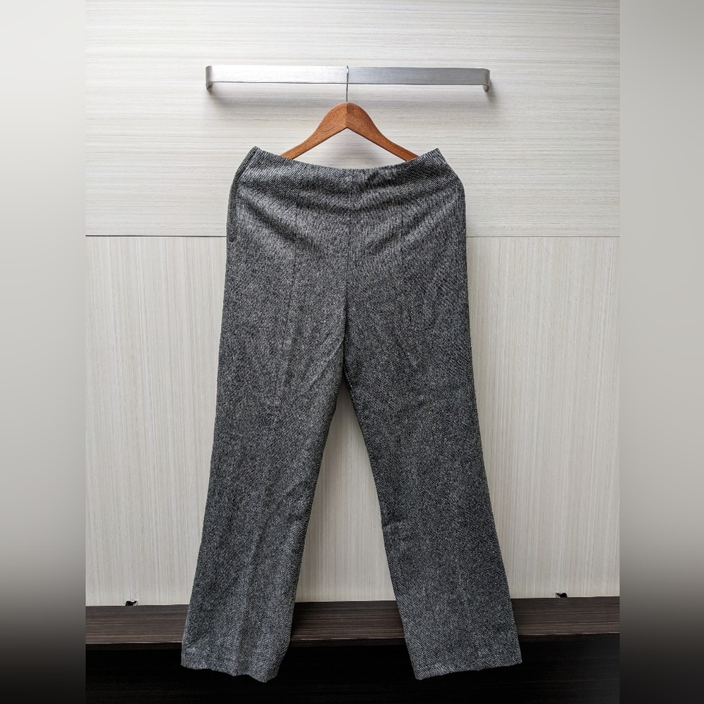 High Waist Wool Herringbone pants